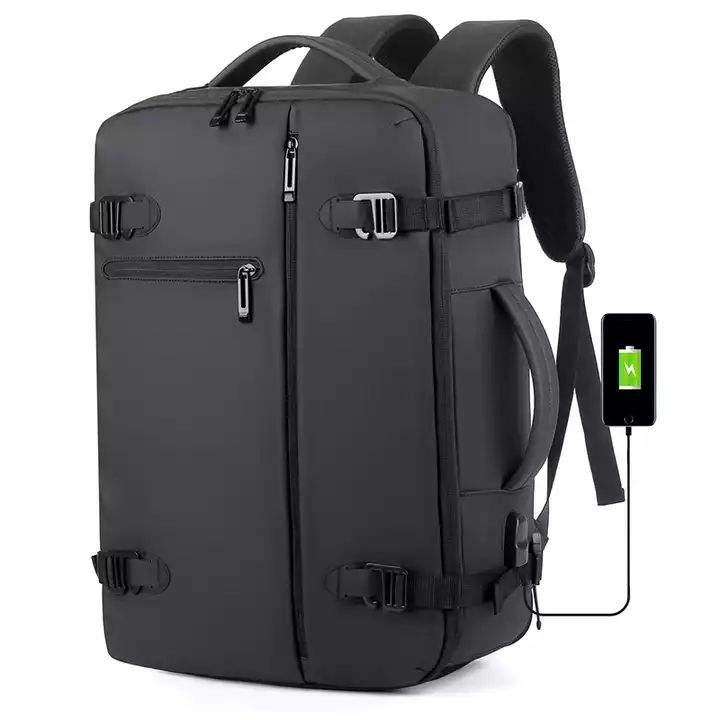 Grand Sac à Dos de Voyage Hommes et Femmes, Approuvé pour les Vols, Avec Port de Charge USB et Manche pour Bagages